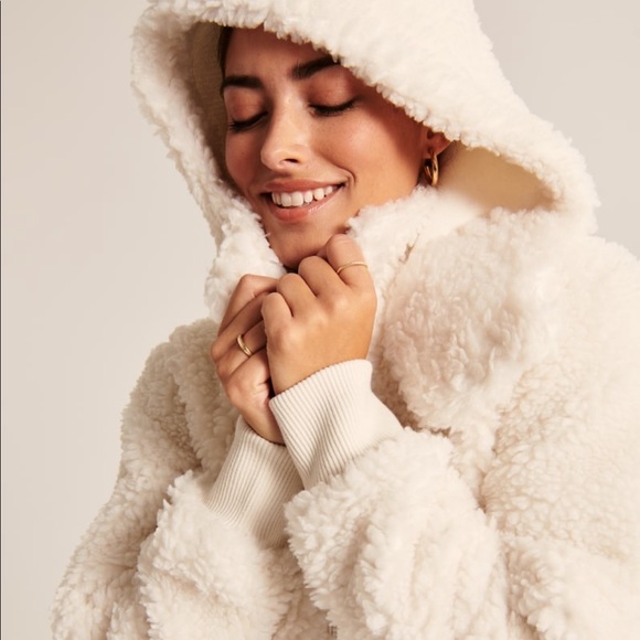 Abercrombie and Fitch Sherpa Full-Zip Jacket NWT - Picture 3 of 9